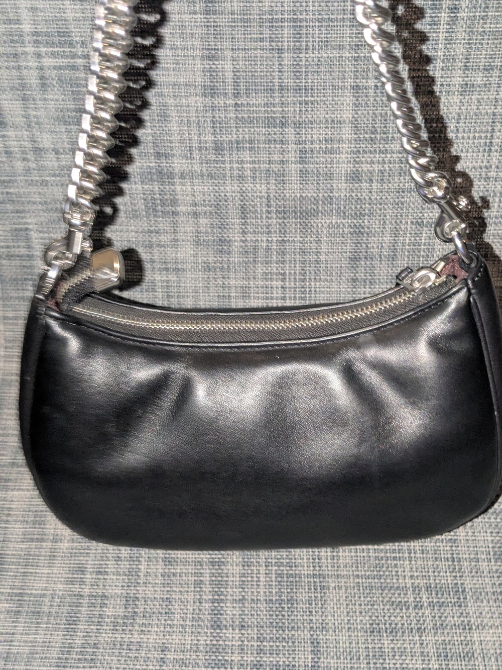 Coach Teri Quilted Black Leather Shoulder Bag with Chain Strap - Picture 2 of 7